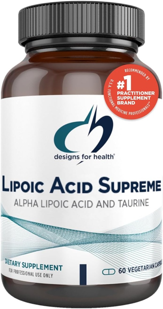 Σχέδια για την υγεία Lipoic Acid Supreme - 300mg Alpha Lipoic Acid with Taurine - Vegan, Non-GMO ALA Supplement (60 Κάψουλες)