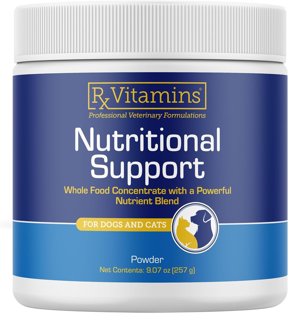 Rx Βιταμίνες Διατροφική Υποστήριξη - Συνδυασμός Βασικών Βιταμινών, Ορυκτών και άλλων Ωφέλιμων Ενώσεων για Σκύλους και Γάτες - 9,07oz