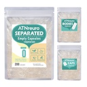 Vegan Χωρισμένα άδεια κάψουλες μέγεθος 0 (200 κόμης), HPMC κάψουλες χάπια άδεια για συμπλήρωμα DIY συμπλήρωση