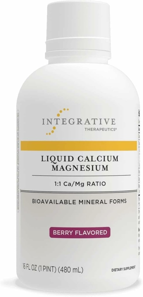 Bütünleştirici Tedaviler Sıvı Kalsiyum Magnezyum - Sıvı Supplement Bu Destekler Bone Health* - Vitamin D3 & bir Magnezyum Kompleksi - Gluten-Free & Dairy-Free - Berry, 16 oz (32 hizmet)