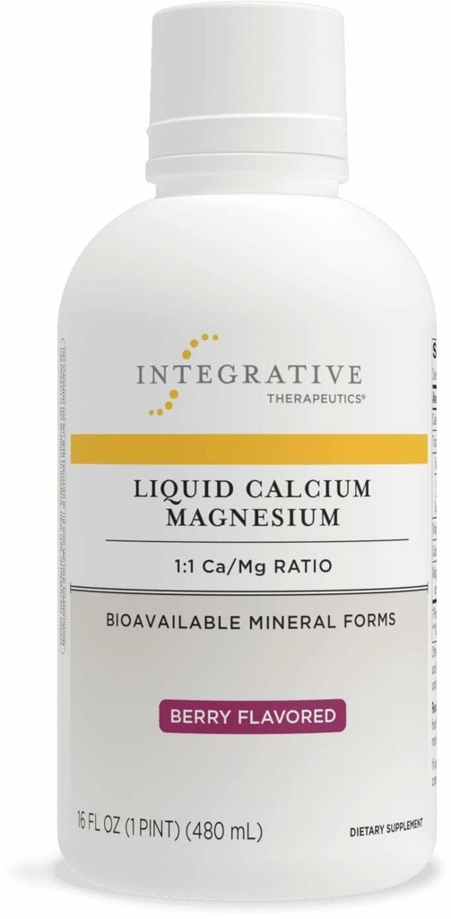 Bütünleştirici Tedaviler Sıvı Kalsiyum Magnezyum - Sıvı Supplement Bu Destekler Bone Health* - Vitamin D3 & bir Magnezyum Kompleksi - Gluten-Free & Dairy-Free - Berry, 16 oz (32 hizmet)