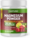 Nature Magnezyum Toz Tarafından İnşa Edilmiş - Calm & Regularity için Anti-Stress İçecek Mix - Magnezyum Citrate Supplement - Rahatlama, Kas & Kalp Desteği - Cranberry Lemonade Flavor - 30 Hizmet