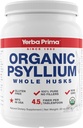Yerba Prima Organik Psyllium Whole Husks Colon Cleanser - 20 oz - Doğal Günlük Diyetsel Fiber Supplement 20oz, Kolon Temiz, Düzenlilik ve Detox Temizleme Desteği, Gluten Free, Non GMO, Vegan