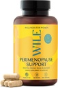 WILE Menopause ve Perimenopause Supplements for Women with Ashwagandha - Menopausal Stres Yardımı, Sıcak Flashes, Gece Terleri - Sağlıklı Uyku ve Hormon Denge Desteği, Vegan, 30 Hizmet
