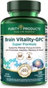 Saf Ürünler Beyin Vitality-GPC Super Formula Acetyl L-Carnitine HCI + Alpha GPC + Phosphatidlyserine - Supports Normal Concentration and mental Clarity - 120 Caps