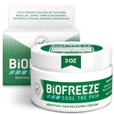 Biofreeze Pain Reliver Cream για γόνατο, λαιμό, Hip, Joint, ώμος, & Απλή πλάτη, Αρθρίτιδα πόνο Reliever, έλκος ανακούφιση μυών, ψύξη Menthol κρέμα πόνου, 3 Oz
