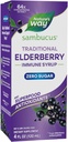 Nature’s Way Sambucus Zero Sugar Traditional Immune Syrup, Εξαιρετικά συμπυκνωμένο Black Elderberry Extract, Traditional Immune Support*, με Superfood Antioxidants(1), 4 Fl Oz (Packaging May Vary)