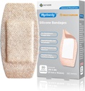 Silikon Yapıştırıcı Bantları Hassas Fragil Skin 2 için Büyük Boyutlar "x4" 20 Kont Flex Fabric Latex Free Hypoallergenic Breathable XL Bandages for Surface Anti Adhesive Yaras