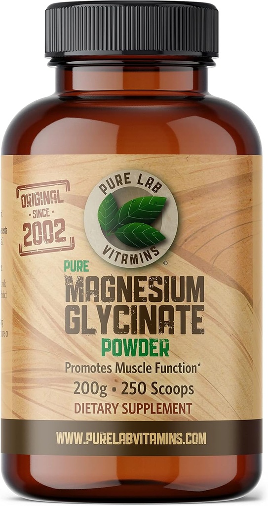 Magnezyum Glycinate - Pure Lab Vitamins, Vegan, Gluten-, Sugar-, Soy Free Made in Canada