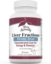 Terry Natural Liver Fractions - Endurance & Energy Support with Gentle Iron - Diyetary Supplement Supports Sağlıklı Kırmızı Kan Hücre Formasyon - Canlı Sağlık için Demir Supplement - 90 Capsules
