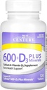 21st Century Food 600 Plus D Plus Minerals Caplets, 120Count (27498)