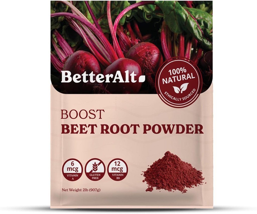 Daha iyi Alt Organik Arıt Kök Toz, USDA sertifikalı - Nitric Oksit Supplement, Beet Juice Superfood Beetroot Supplement, 225 Hizmet, 2 lb