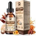 Lions Mane Mushroom Liquid Drops, 8 in 1 Mushroom Complex Supplement with Irish Sea Moss, Chaga, Turkey Tail, Cordyceps & More for Brain, Focus, Γνωστική & Ανοσολογική Υποστήριξη, Vegan, Ροδάκινο Γεύση, 60mL