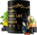 Erkekler için Shilajit Gummies: Pure Himalaya Organik Shilajit with Ashwagandha 85+ Trace Minerals & Fulvic Acid Bireysel olarak Enerji Beyin Immunity Support No Sugar 40 Hizmets