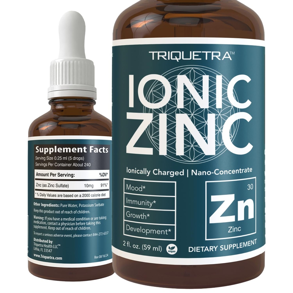Ionic Liquid - 8 Ay Supply, Atıcı Yetişkinler için Dosing - High Abors, Vegan, Glass Şişe - Immune System, Brain & Yourroid Health - Essential Mineral Supplement (2 oz)
