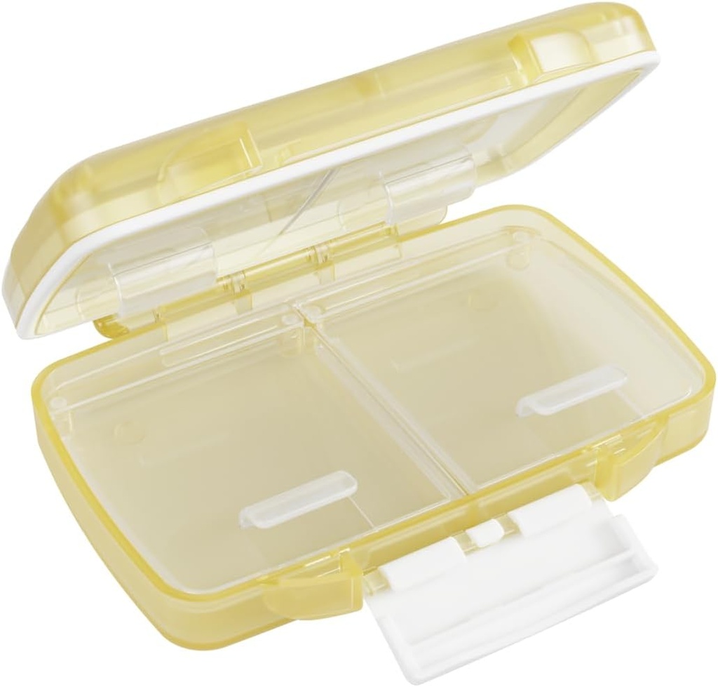 EZY DOSE Moisture-Proof Pill Case, Tıp Planlayıcı, Vitamin Organize Kutusu, Seyahat-Friendly, Latch-Closure to Secure Contents, 4 Bireysel Farklılıkların Dar Seal, Small, Cream