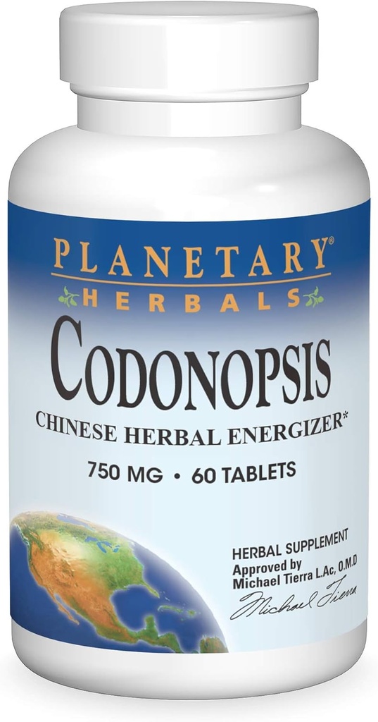 Planetary Herbals Codonopsis Tablets, 750 mg, 60 Count