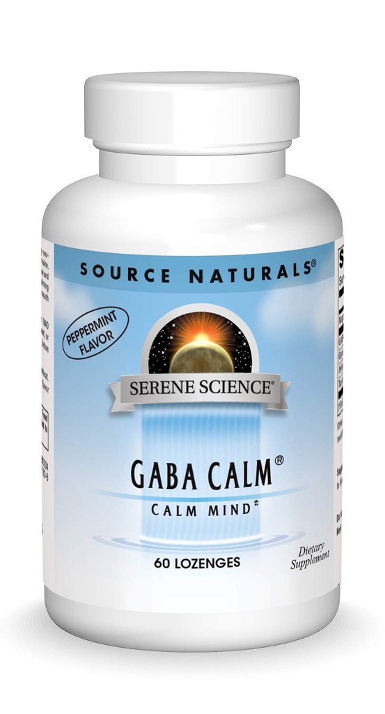Source Naturals Serene Science, GABA Calm Hızlı Dezen Peppermint Flavor * - 60 Lozenges