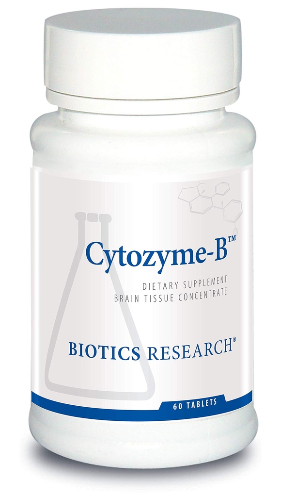 Biotics Research Cytozyme B Beyin Sağlığını Destekliyor. Raw Lamb Brain, Memory, Supports mental Clarity ve Acuity, Potent Antioxy Activity, SOD, Catalase, 60 Tablets