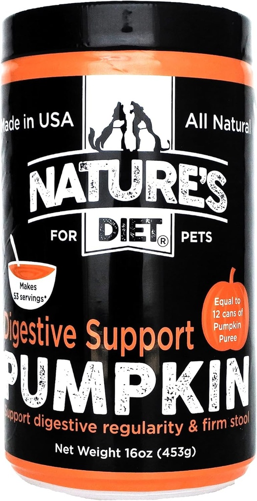 Nature's Diyet Pet Tray Riley Toz Digestive Support Natural Fiber for Company Stool, Regularity (16 oz = 53 Hizmet)