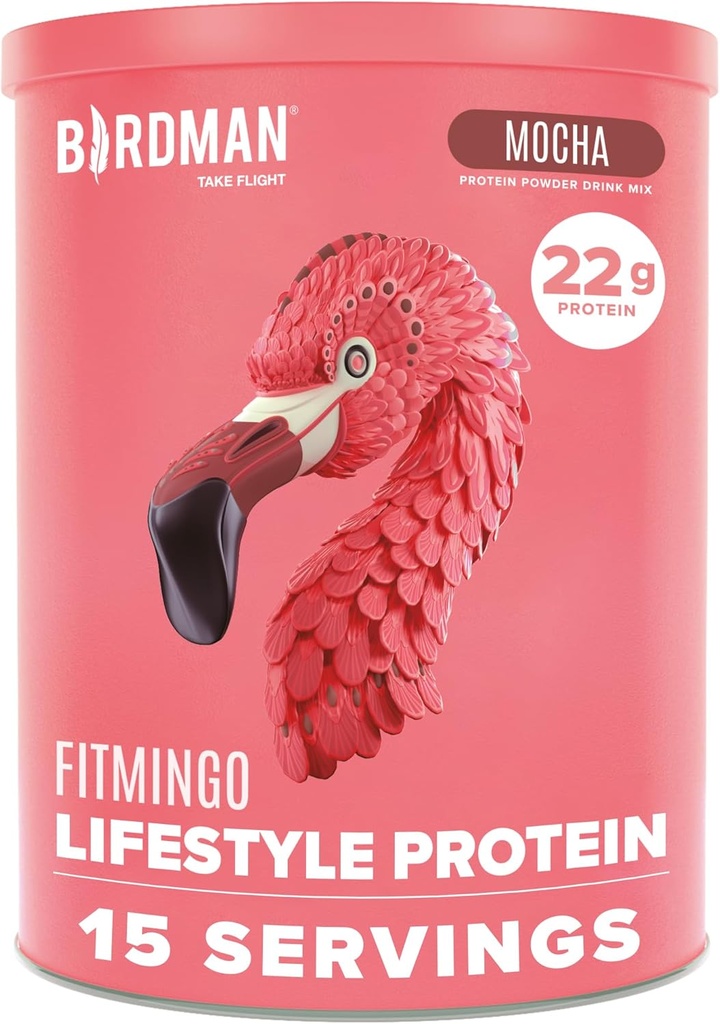 BIRDMAN Fitmingo Vegan Protein Toz Inositol, Collagen ATMs, Hyaluronik asit ve Vitaminler | Low Carb, Dairy Free, Low Calorie | 23g Plant Based Blueberry Protein Toz with Myo-Inositol