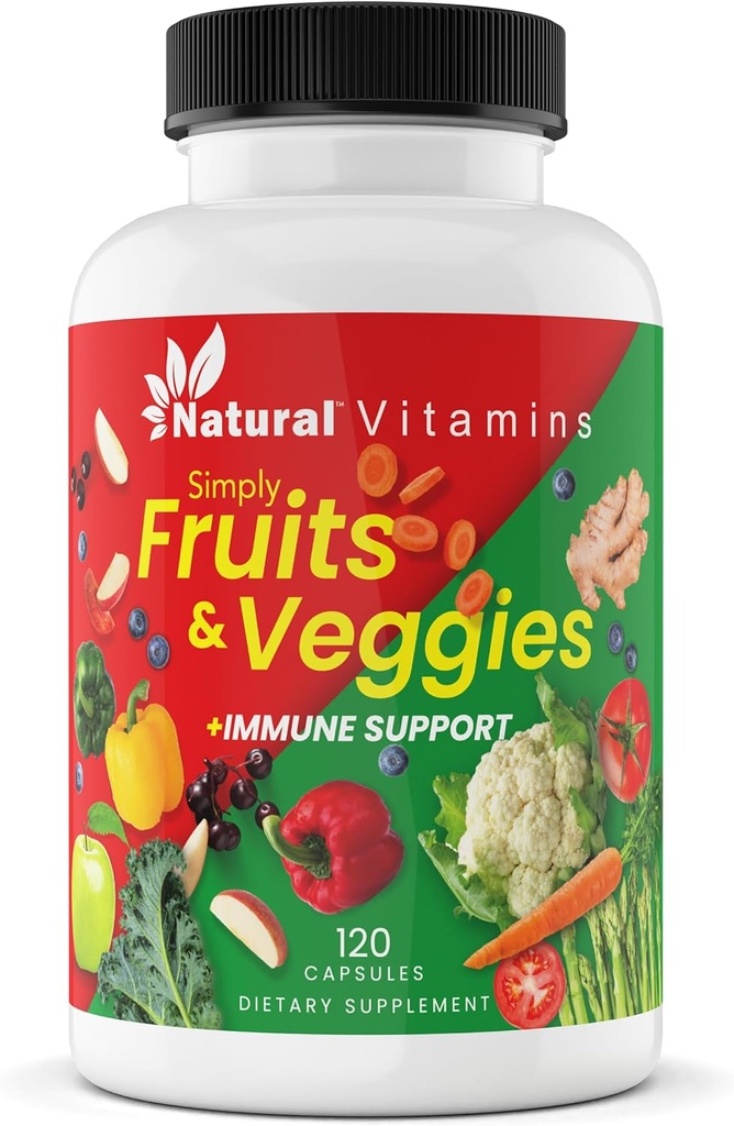 Meyveler ve Veggies Supplement Capsules - Yüksek Lisans Günlük Sağlık Toplantısı - Temel Vitaminler, Antioksiler ve Mineraller - Destekler Beslenme ve Optimal Sağlık (Red & Green)