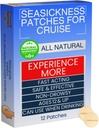 Sea Sickness Patches for Cruise - All Natural Motion Sickness Relief for Cruise - Non Drysy Behind Ear Seasickness Solution for Cruise
