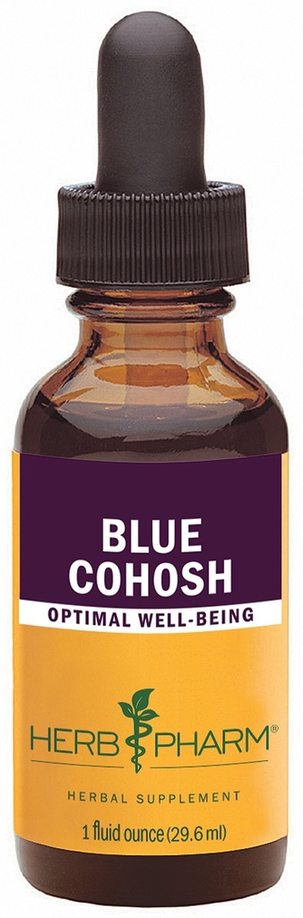 Herb Pharm Sertifikalı Organik Blue Cohosh Sıvısı - 1 Ounce