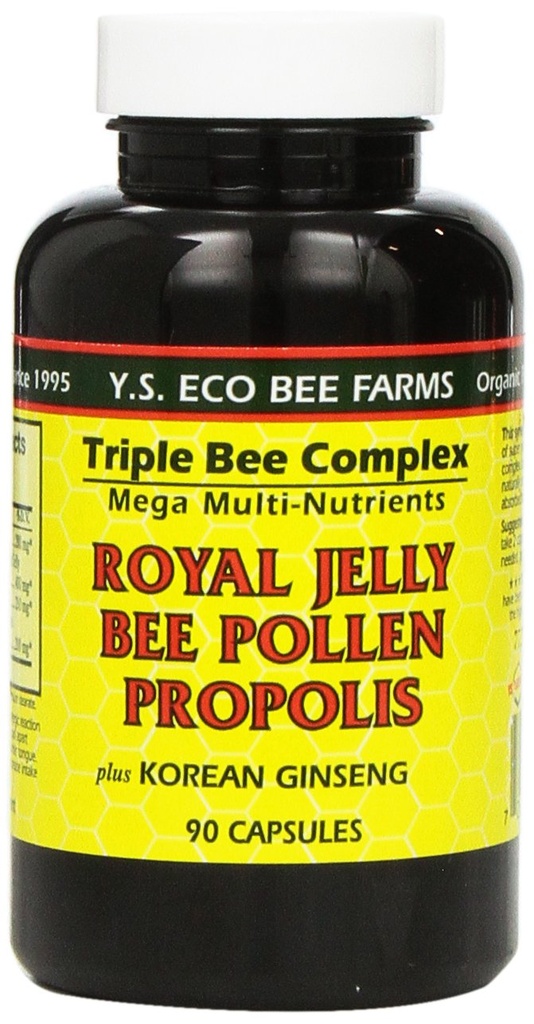 YS Organik Çiftlikler: Royal Jelly Bee Pollen Propolis w/Ginseng 90 ct
