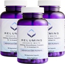Relumins L-Glutathione Complex 1650mg - Αντιοξειδωτική Υποστήριξη με Alpha Lipoic Acid, NAC, L-Μεθειονίνη, Βιταμίνη Ε, Συμπλήρωμα για την Υγεία του Δέρματος, Κατασκευασμένο στις ΗΠΑ - 90 Καψάκια Χορτοφαγικής x 3 Φιάλες