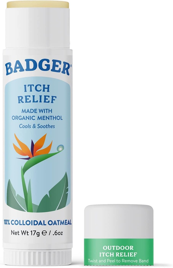 Bug Bite Itch Relief Stick, Natural & Organic Anti Itch Cream for Bug Bites, Rashes & Zehir Ivy, Hızlı Itchy Skin Relief After Bite, Works Great, Kokus Great, Easy to Use, .6 oz