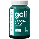 Goli Matcha Mind Gummies - 60 Count - Πράσινο Τσάι Φύλλα σκόνη με Cognizin για Εστίαση, Προσοχή και Εγκεφαλική Υγεία, Vegan, Μη ΓΤΟ, Χωρίς Γλουτένη & Ζελατίνη Δωρεάν.