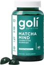 Goli Matcha Mind Gummies - 60 Kont - Yeşil Çay Odak, Dikkat ve Beyin Sağlığı, Vegan, Non-GMO, Gluten-Free & Gelatin Free.