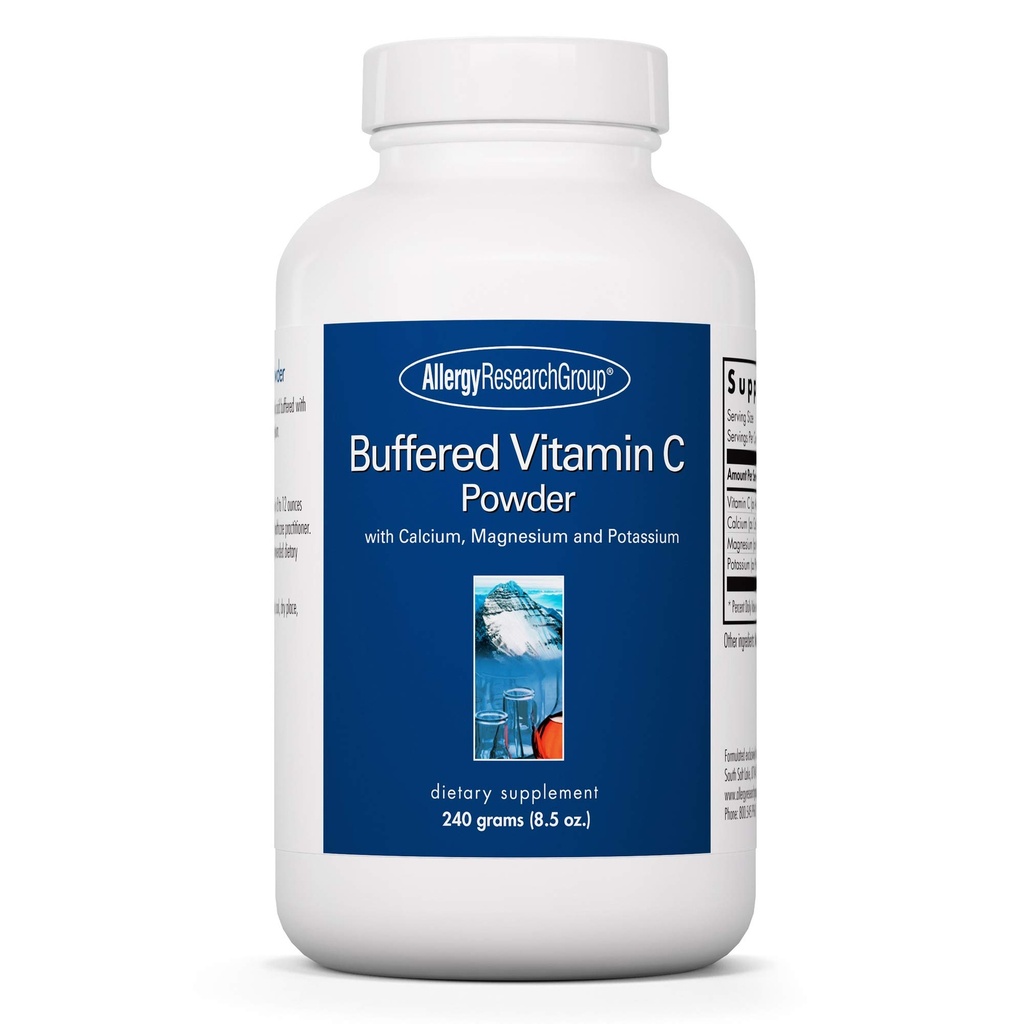 Alerji Araştırma Grubu - Buffered Vitamin C Toz - Antioksi, Immune, Kalsiyum/Mag/K - 240 g (8.5 oz)