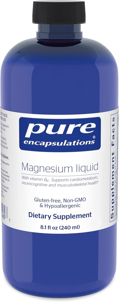 Pure Encapsulations Magnezyum Liquid | Hipoallergenik Kombinasyon Musculo iskelet ve Cardiometabolik Sağlık | 8.1 fl. oz.