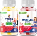 Βιταμίνη D3 K2 Gummies 5000 IU - Ανοσοποιητική & Μάγνιο για Παιδιά & Ενήλικες - 500mg
