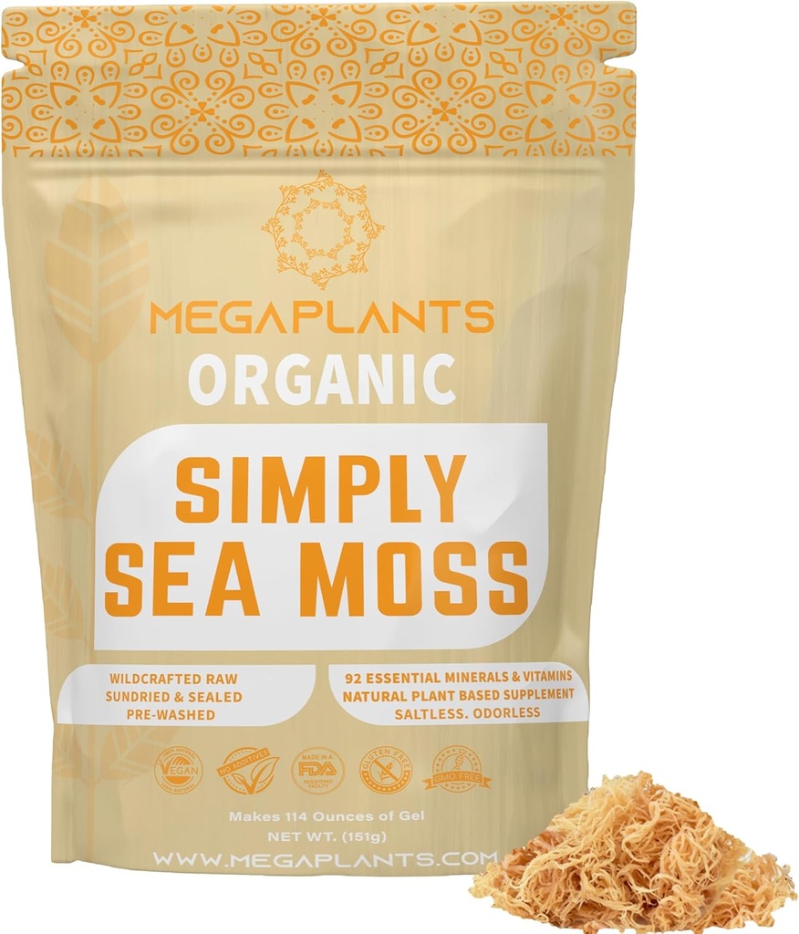 Organik Deniz Moss | Seamoss Gel | Pre-Washed | Wildcrafted | Immune ATM | Saç, Skin, Nails & Ortaklar