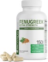 Bronson Fenugreek Tohum Toz Kapsülleri Ekstra Güçlü, Trigonella Foenum-Graecum, Non-GMO, Soy-Free, Vegetarian, 150 Capsules