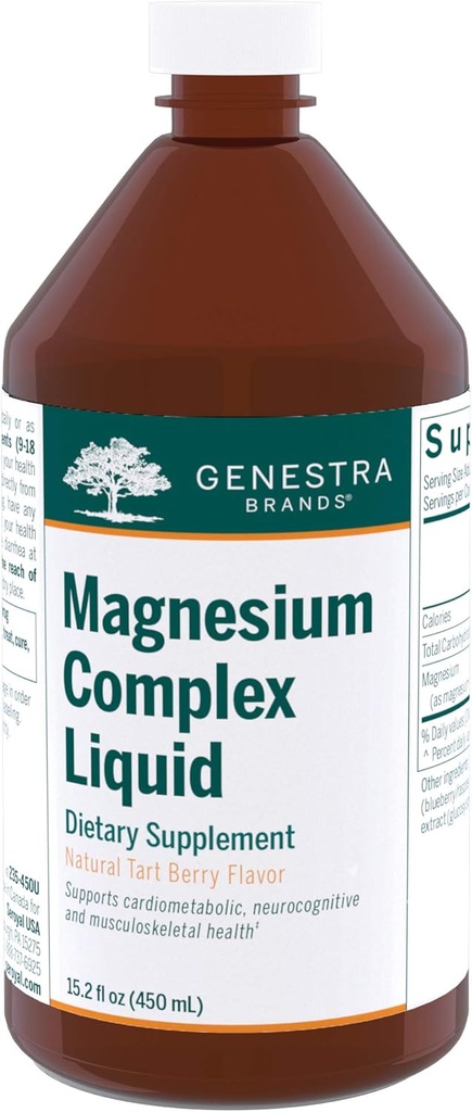Genestra Brands Magnezyum Kompleksi | Üç Organik Magnezyum Kaynağının Kombinasyonu | 15.2 fl ozz