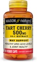 MASON NATURAL Tart Cherry 500 mg 10:1 Extract Veggie Caps - Υποστηρίζει υγιή επίπεδα ουρικού οξέος & κοινή υγεία *, 90 κάψουλες