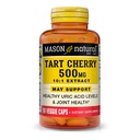 MASON NATURAL Tart Cherry 500 mg 10:1 Extract Veggie Caps - Υποστηρίζει υγιή επίπεδα ουρικού οξέος & κοινή υγεία *, 90 κάψουλες