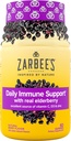 Zarbee’s Elderberry Gummies Daily Immune Support Supplement with Vitamins A C D E & Zinc, Black Elderberry Extract, Natural Berry Flavor, Vegetarian, Gelatin-Free, 60 Count