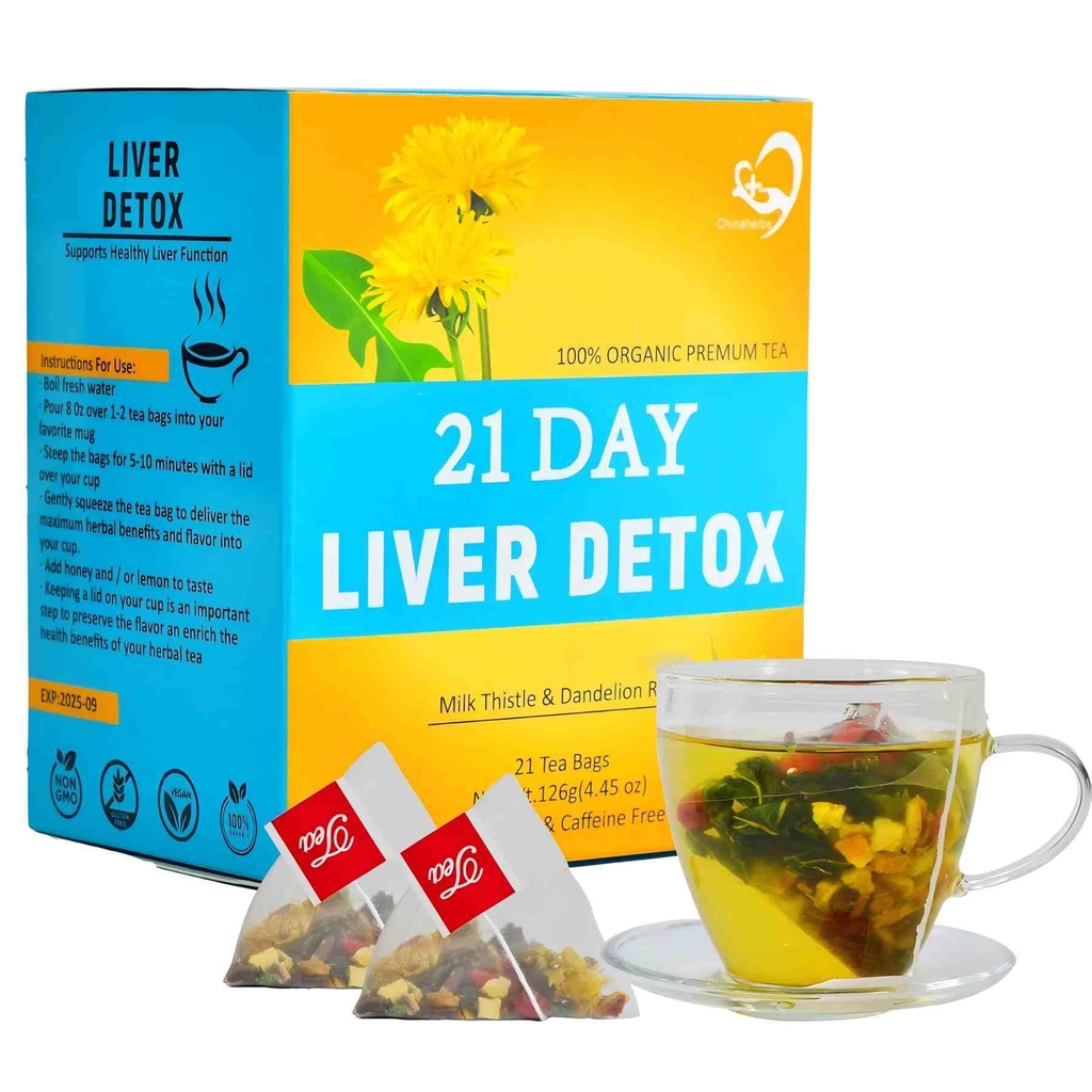 Aromlife 21 Gün Süt Butle Liver Detox Çay, Liver Cleanse ve Support Care için, Süt Butle Tea with High Content Milk Thistle Liver Detox of Milk Thistle Seed and Licorice Root