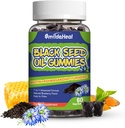 Black Seed Oil Gummies, Organik Black Cumin Tohum Yağı Gummies, Black Cumin Tohum Petrol Organik 500 mg, Chewable Black Tohum ve Honey Gummies, Vegan, 60 Gummies