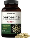 Berberine Supplement 1500 mg ile 1000 mg Ceylon Cinnamon & 300 mg Turmeric, 240 Veggie Capsules | 97 Saf Berberine HCL | Destekler Dengeli Sugar Levels & Heart Health | Vegan, Non-GMO