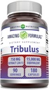 Amazing Formulas Tribulus 750 Mg Extract 20:1Supplement | 15000 Mg Equivalent | 180 Capsules | Non-GMO | Gluten-Free | Made in USA