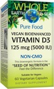 Doğal Faktörler Tüm Dünya ve Deniz Vitamin D3 12506 (5,000 IU), Vegan Bioenhanced, 60 Vegetarian Capsules
