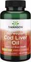 Swanson Cod Liver Oil - Wellness Supplement Proting Bone, Skin Health, Vision Support & Immune System Function w/High Abxia Vitamin A - (180 Softgels, 350 mg Her)