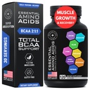 Essential Acids Supplement for Women & Men - Vegan BCAA Amino Asit Kompleksi Tüm 9 BCAAs Essential Reeses - Advanced Workout Power & Recovery Formula - 120 EAA BCAA Pills