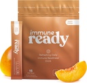Immune ReadyTM Electrolytes Toz Paketleri - Vitamin C, çinko Picolinate, Inulin Toz & Beta Glucan - Sugar-Free Peach-Mango, 15 Hizmetler